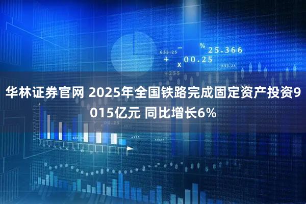 华林证券官网 2025年全国铁路完成固定资产投资9015亿元 同比增长6%