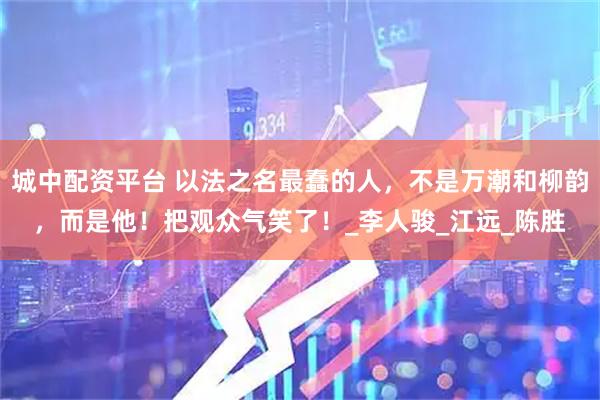 城中配资平台 以法之名最蠢的人，不是万潮和柳韵，而是他！把观众气笑了！_李人骏_江远_陈胜
